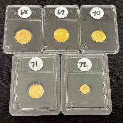 Lot# 68 - 72 Preview Photo of More Gold Coins!