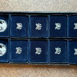 Lot# 12 (10) American Eagle 1 oz. Proof Silver Bullion Coins years