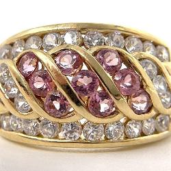 14k Yellow Gold Pink Tourmaline Ring