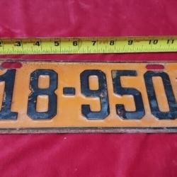 Illinois 1927 metal license plate