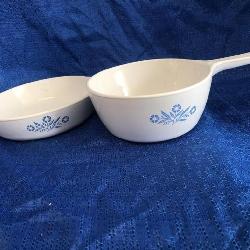 Corning Ware sauce pots