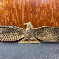 6ft. x 20.5in. Large Carved Wood Eagle