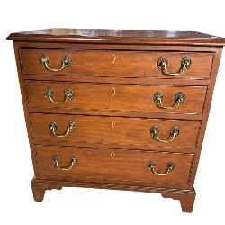 RARE 18TH CENT. 4 DRAWER DIMINUTIVE CHEST