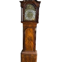 19TH CENTURY MAHOGANY TALL CASE CLOCK