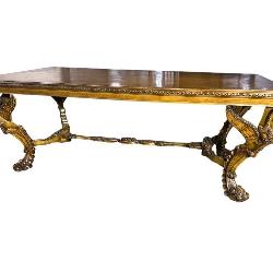 ITALIAN WINGED LADY BANDED DINING ROOM TABLE