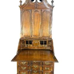 SOLID CHERRY CHIPPENDALE BLOCK FRONT SECRETARY