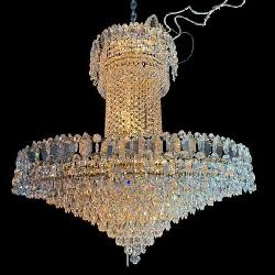 LARGE CRYSTAL WATERFALL CHANDELIER