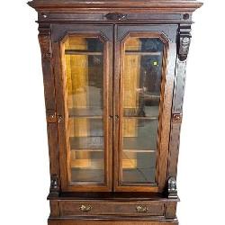 WALNUT VICTORIAN BOOKCASE