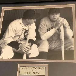 Lot, Vintage Babe Ruth Mickey Cochran Framed and