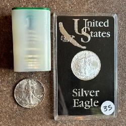 Lot# 35 (10) 1999 UNC American Silver Eagles, 1986 & 2007 Silver Eagles