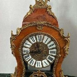 German Antique Franz Hermle Boulle Louis XV Style Mantle Clock