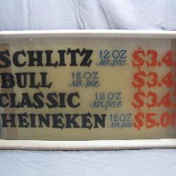 Vintage Beer Prices Ad Sign