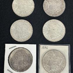 Group of Morgan Silver Dollars