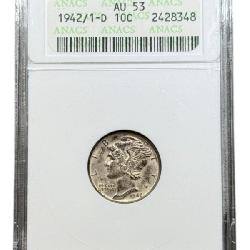 1942/1D Mercury Dime