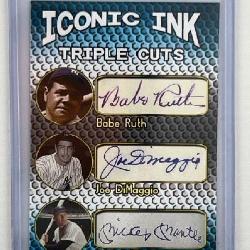 Babe Ruth Joe Dimaggio Mickey Mantle Iconic Ink