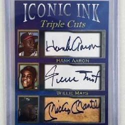 Hank Aaron Willie Mays Mickey Mantle Iconic