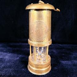 Antique brass mining lamp Berwood Engineering >