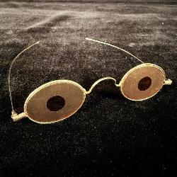 Antique shooting glasses Pat.1885 orange lenses >