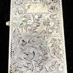 Sterling silver 950 etched zippo lighter