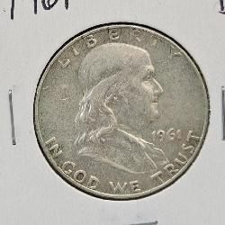 1961 D Franklin Silver Half Dollar