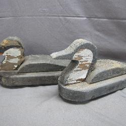 2 Primitive Wooden Duck Decoys