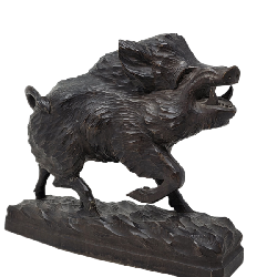 Black Forest Carved Wild Boar Sculpture- estimated circa late 19th early 20th century 11