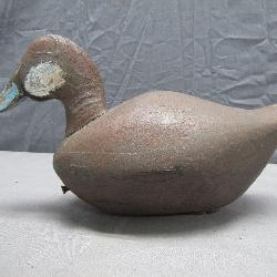 Red Wooden Ruddy Duck Decoy