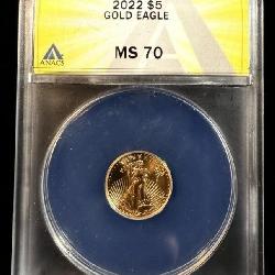 2022 $5 Gold Eagle MS70 ANACS