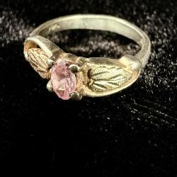 10K Black Hills Gold & Sterling Silver Ring >