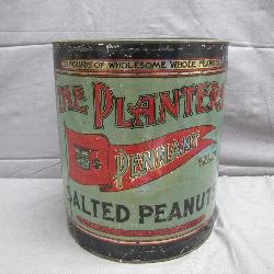 Vintage Planters Pennant Salted Peanuts Tin