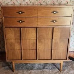 Basic Witz MCM Tall Boy Dresser 40 x 18 x 43.5