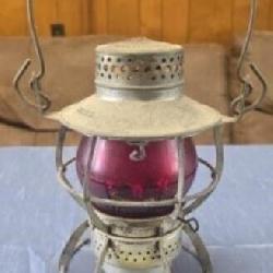 Railroad Lantern Railway + Glass RED Globe