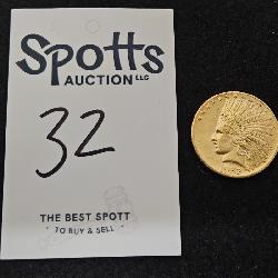 1932 $10 Indian Head Gold Coin