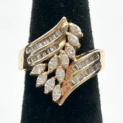 Stunning 14K Gold & Diamond Cocktail Ring