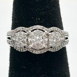 Beautiful 10K White Gold & Diamond Ring