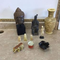 Assorted Asian décor items