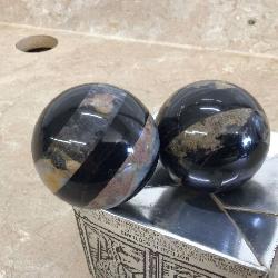 2 GRANITE SPHERES - HOME DECOR