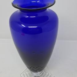 Orsay Cobalt Tapered Vase from Baccarat- signed