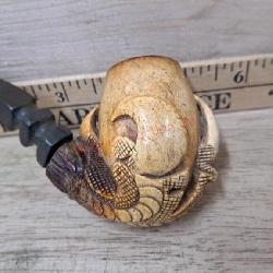 Meerschaun style craved pipe with acrylic stem
