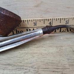 Carved bowl pipe with USA stamped stem