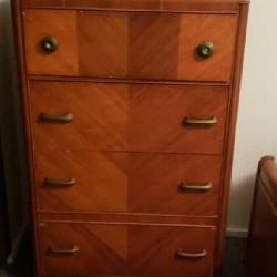 33x51x20 in Hi Boy Waterfall Style Dresser