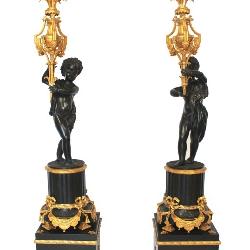 LOT #897  French Gilded Bronze Cherubs