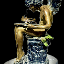 Lot #508 Jean Antoine Injalbert​ Bronze Sculpture - Amour Aux Colombes