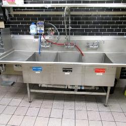 103-inch 3-compartment Sink W/hand Sink