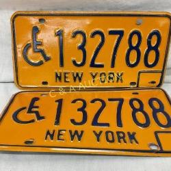 New York Handicap License Plates Numbered 132788