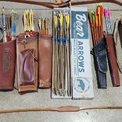 Large Collection of Bear Archery Cedar Arrows- Grayling, Michigan