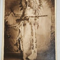 1897 White Bear Cabinet Card - Dakota Sioux