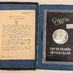 Uncirculated 1882 Carson City Morgan Silver Dollar