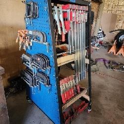 Rockler Rolling A-Frame Clamp Storage Cart