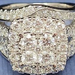 Cushion Cut 3.15 Lab Diamond Ring . Size 7.